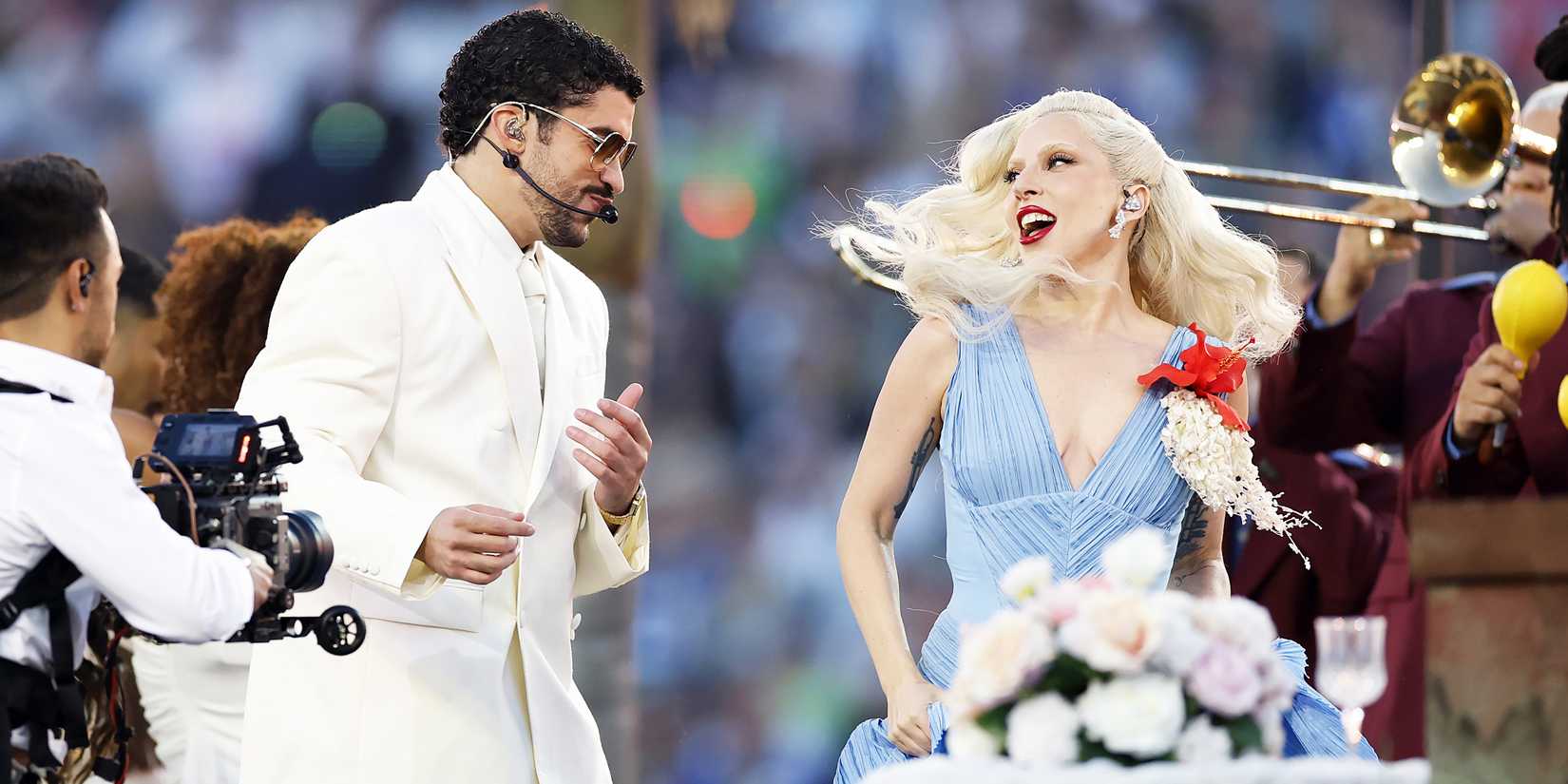 Bad Bunny and Lady Gaga at the Super Bowl LX halftime show