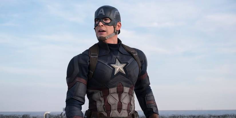 Captain America looking to the distance in Captain America: The Winter Soldier.