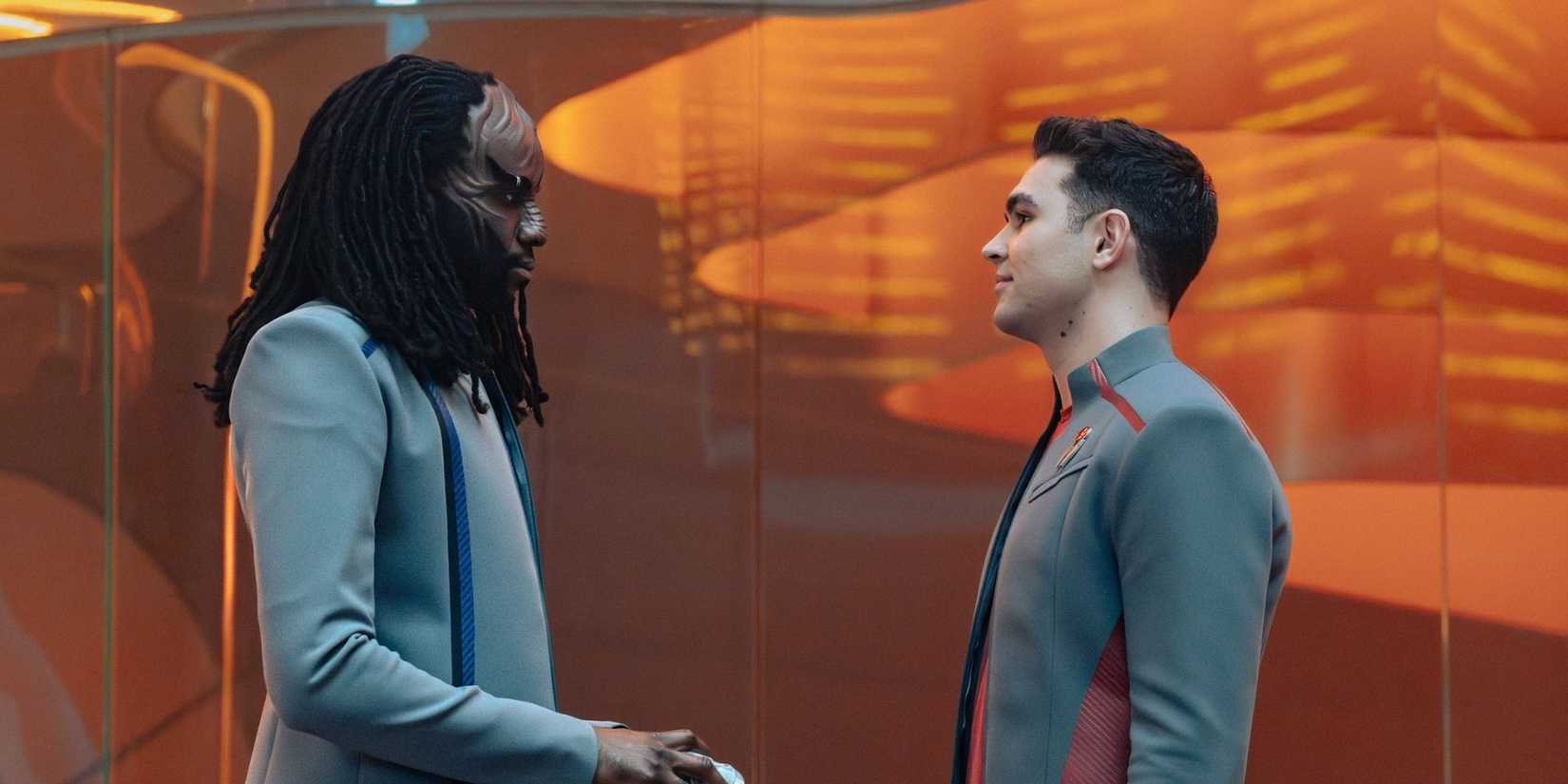 George Hawkins as Darem in season 1, episode 7, of Star Trek: Starfleet Academy streaming on Paramount+. Photo Credit: Brooke Palmer/Paramount+