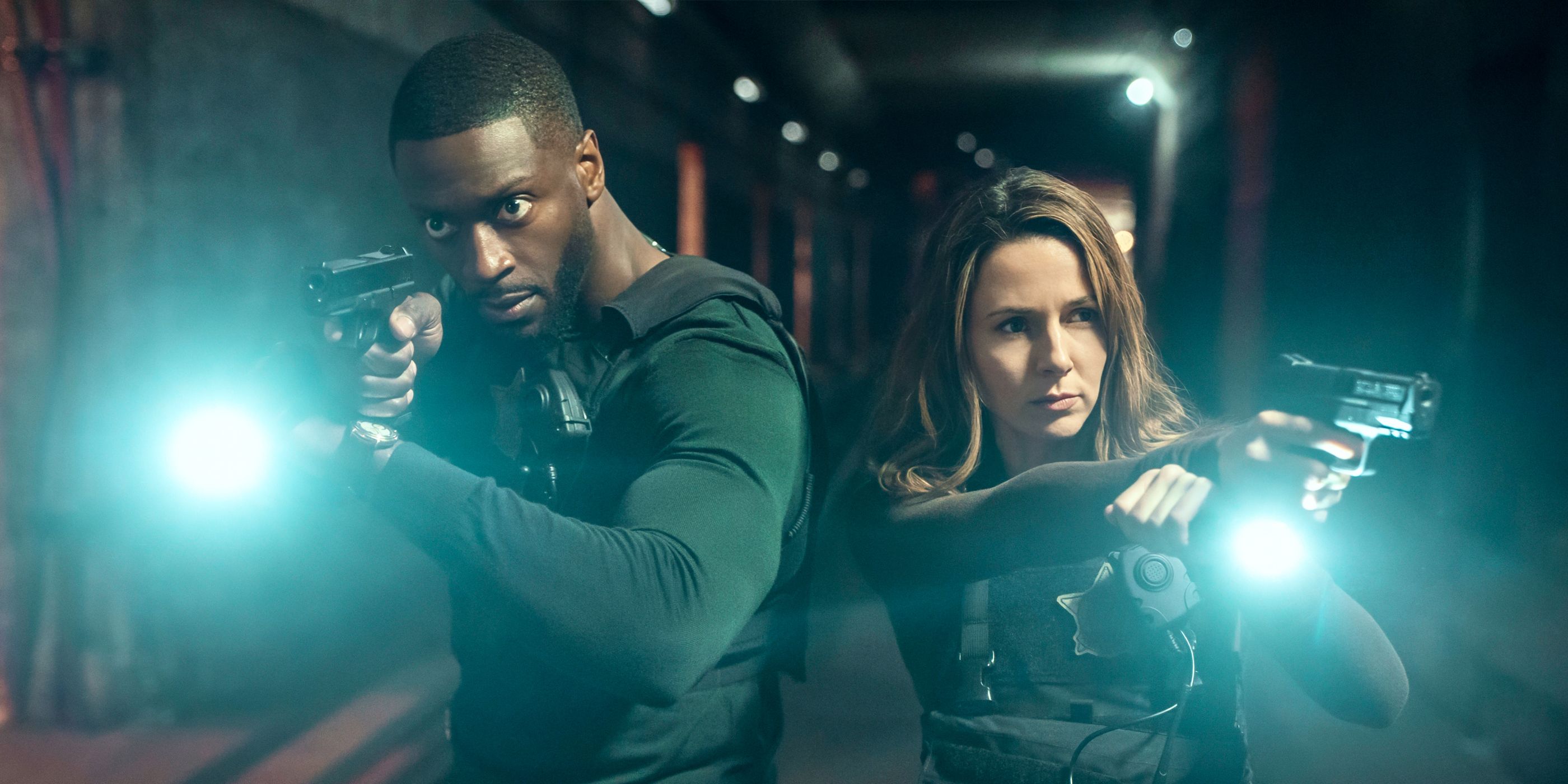 Aldis Hodge and Alona Tal as Alex Cross and Kayla Craig in Cross Season 2.