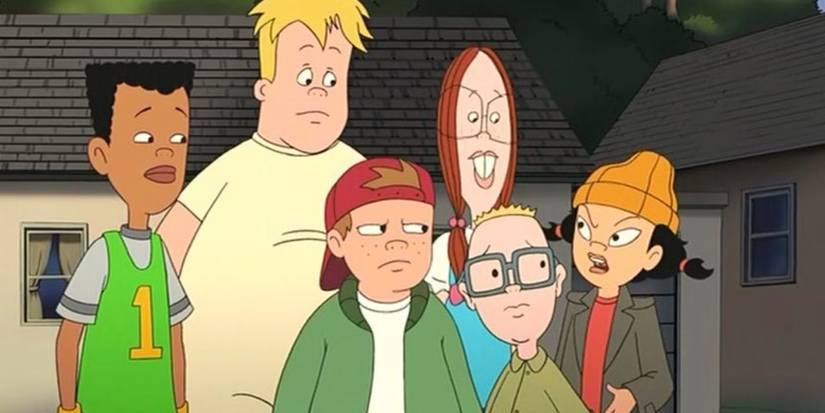 Vince, Mikey, TJ, Gretchen, Gus, and Spinelli in 'Recess'