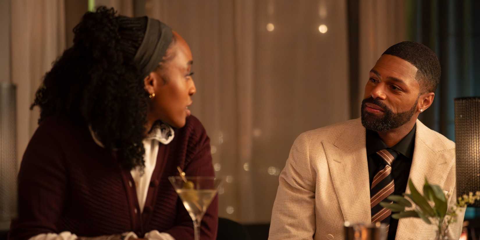 Faith and Malcolm sitting at a bar together in Will Trent Season 4 Episode 5