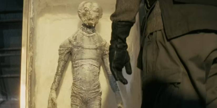 The Brotherhood of Steel discovers an alien in a fridge during Season 2 of 'Fallout.'