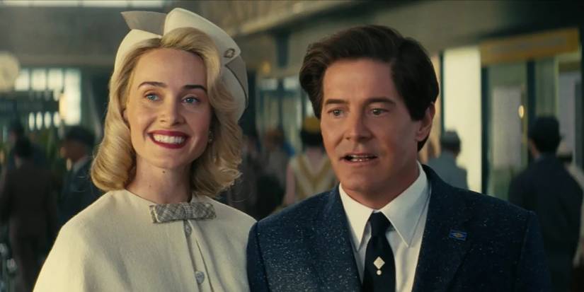 Steph and Hank in a flashback scene from Fallout.