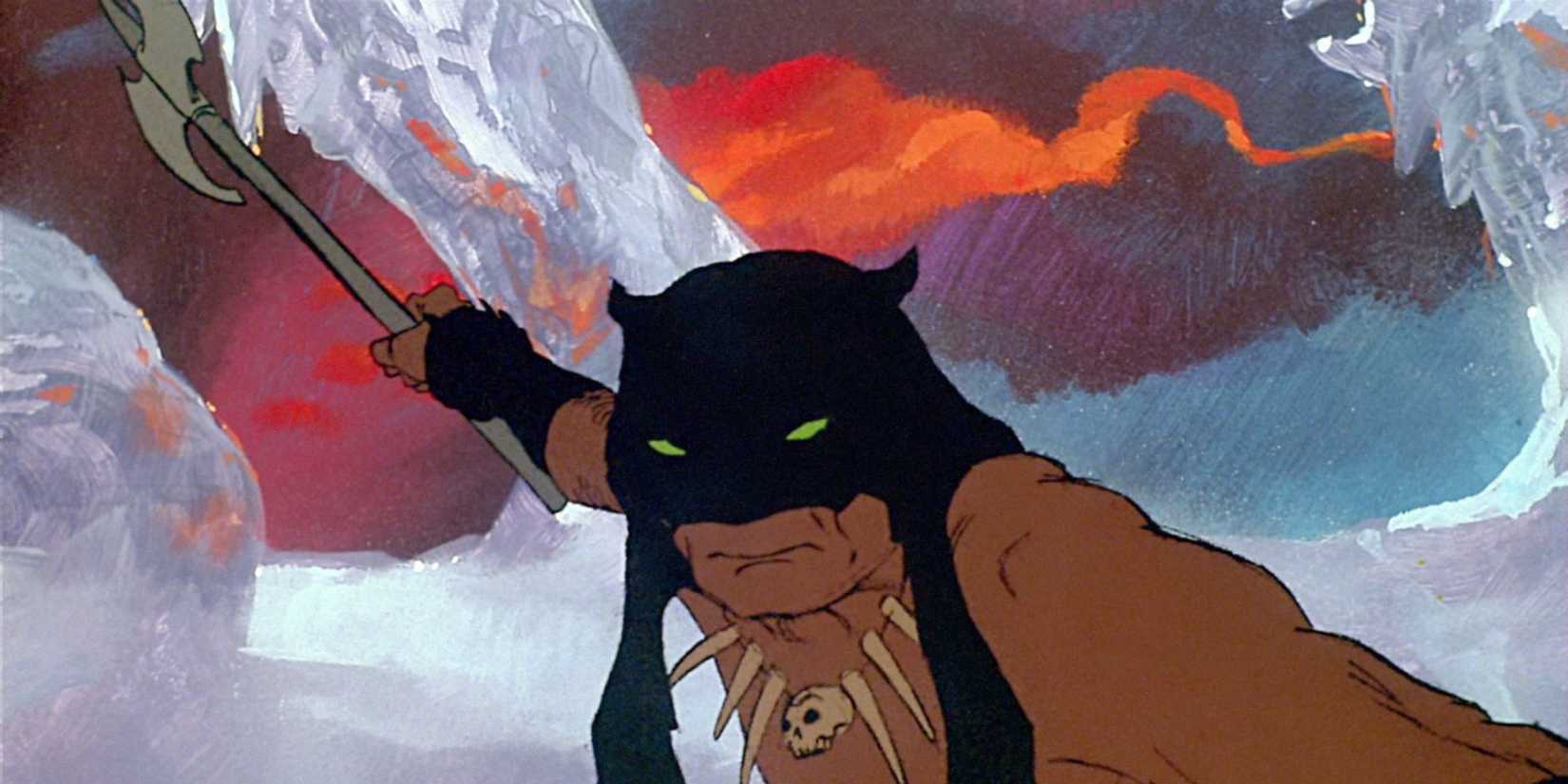 Darkwolf with his axe raised high