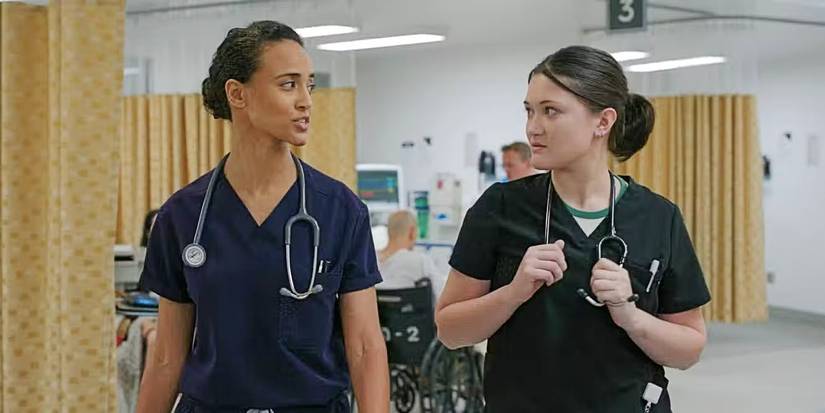 Yolanda Garcia and Trinity Santos in The Pitt