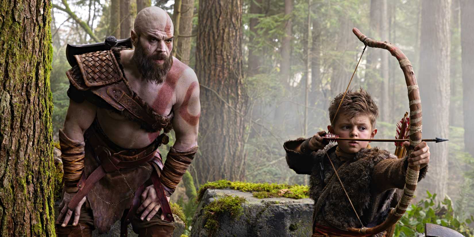 Kratos and Atreus in Prime Video's God of War series