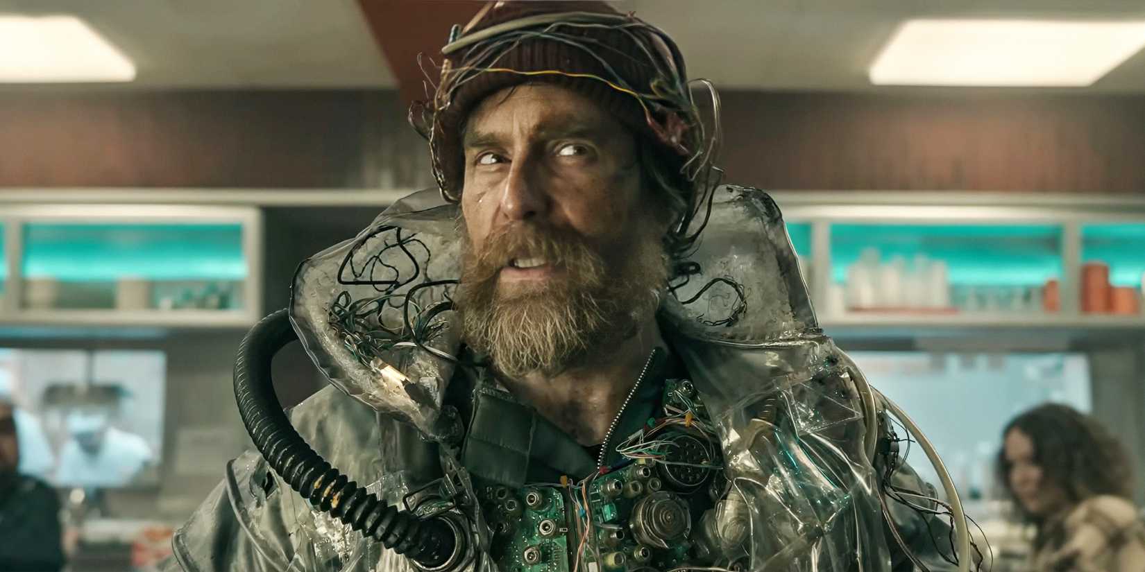 Sam Rockwell looking a mess in Good Luck, Have Fun, Don't Die.