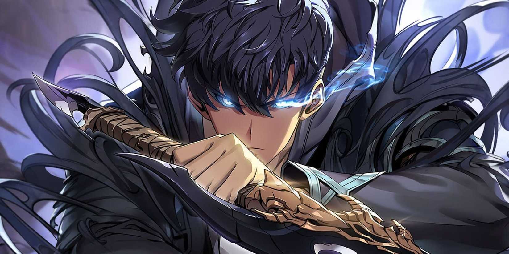 A character with blue eyes in Solo Leveling