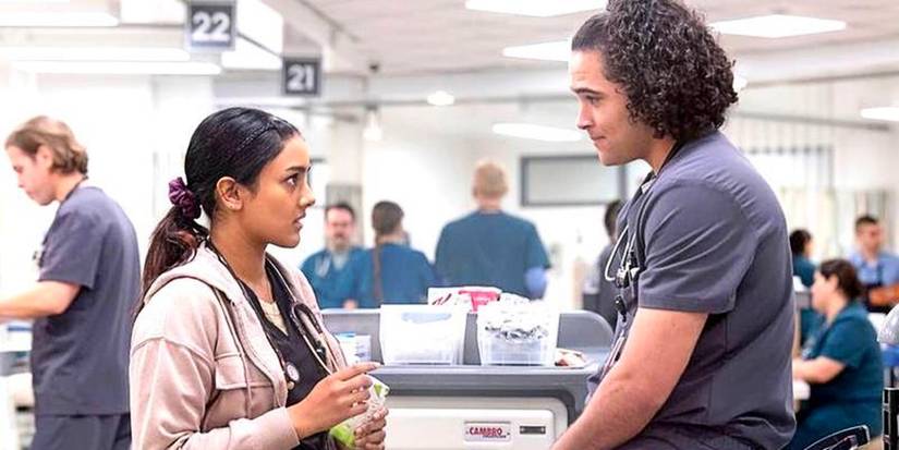 Victoria Javadi and Mateo in The Pitt Season 1