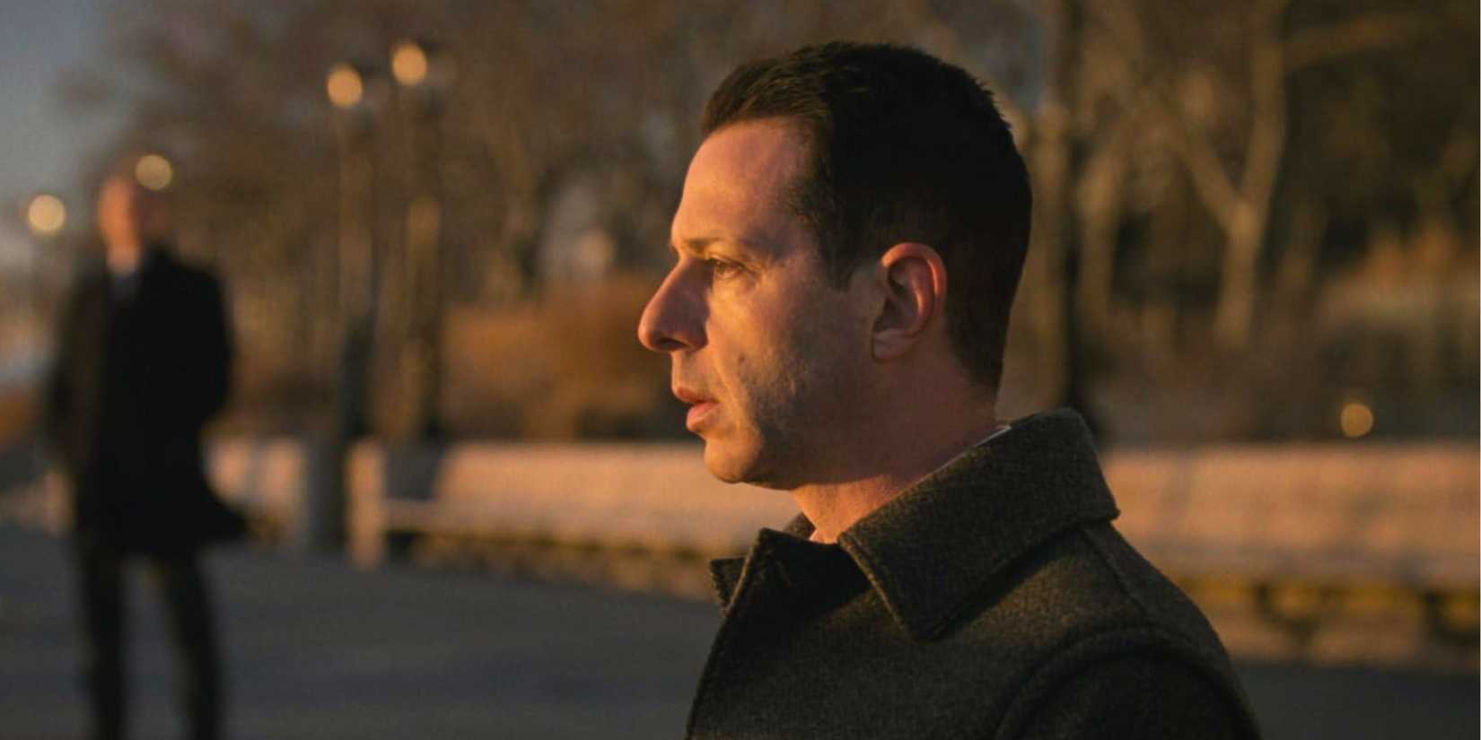 Jeremy Strong in Succession's finale With Open Eyes