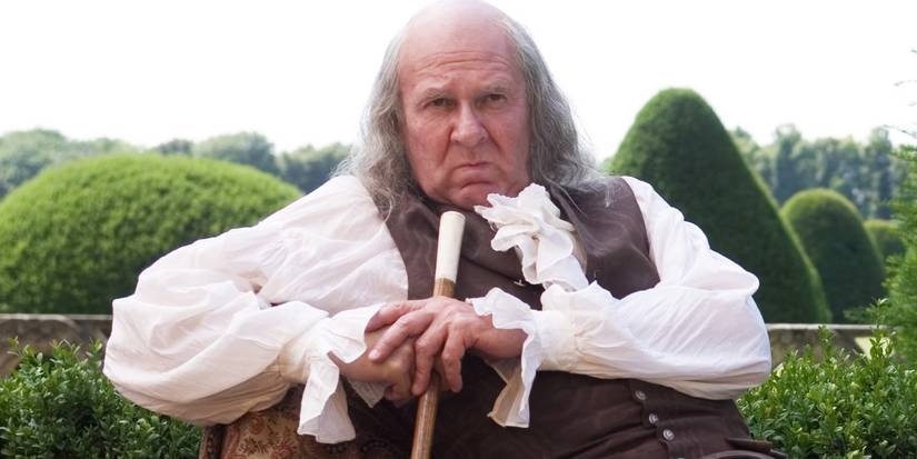 Benjamin Franklin (Tom Wilkinson) in 'John Adams'