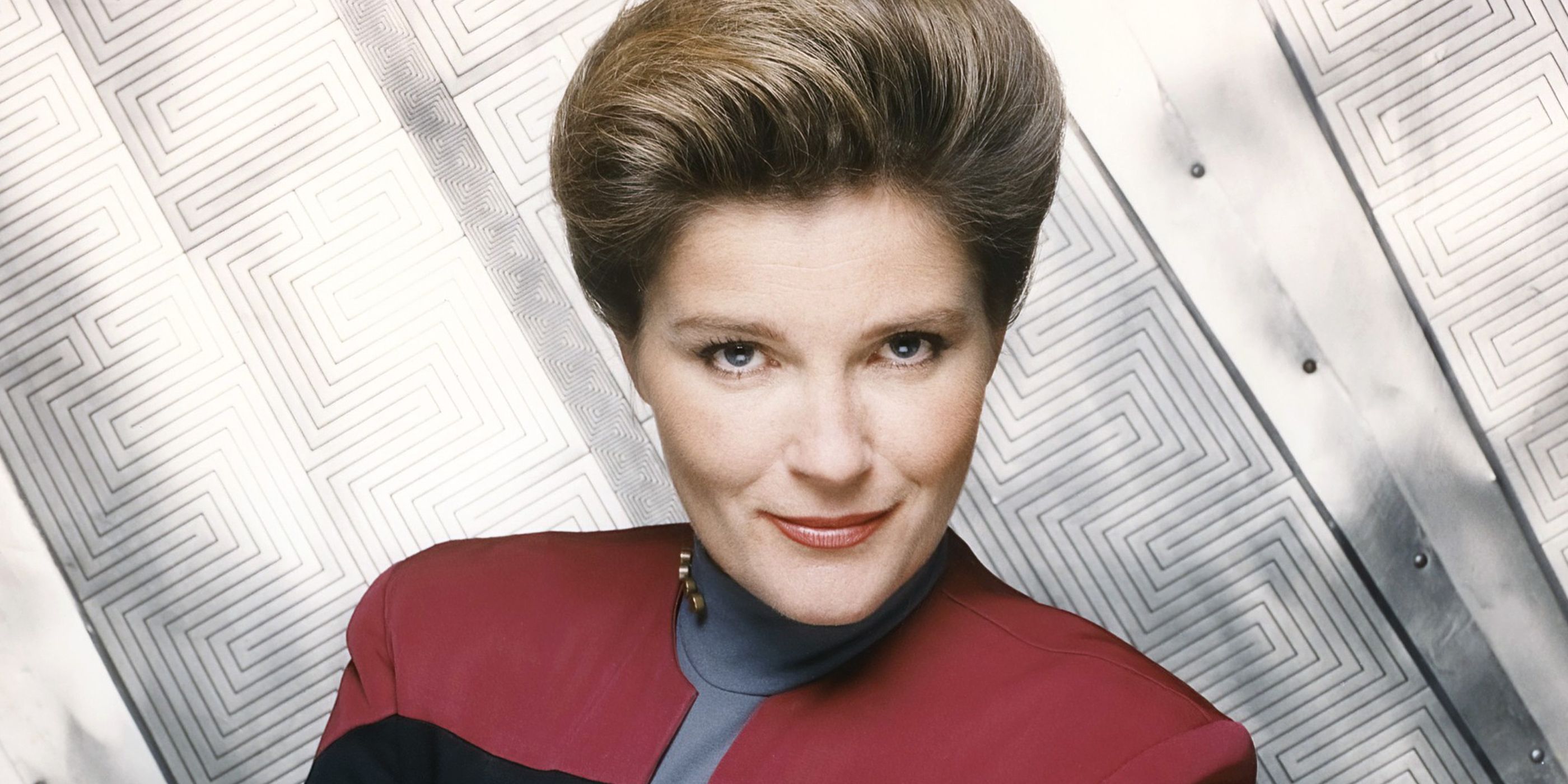 Kate Mulgrew as Captain Kathryn Janeway on Star Trek: Voyager.