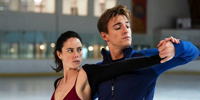 Kaya Scodelario and Evan Roderick in 'Spinning Out'.