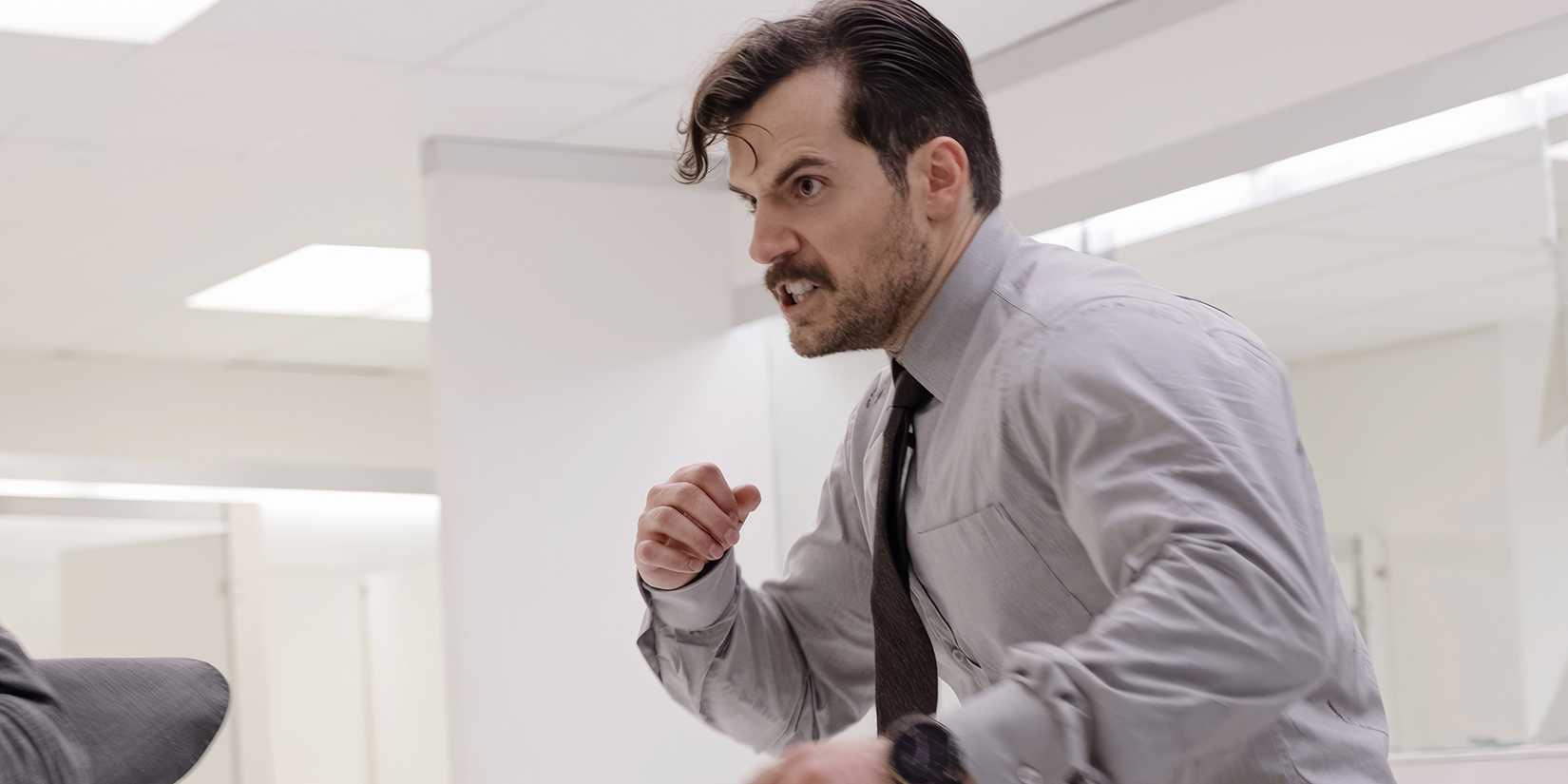 Henry Cavill fighting in a bathroom in Mission: Impossible - Fallout