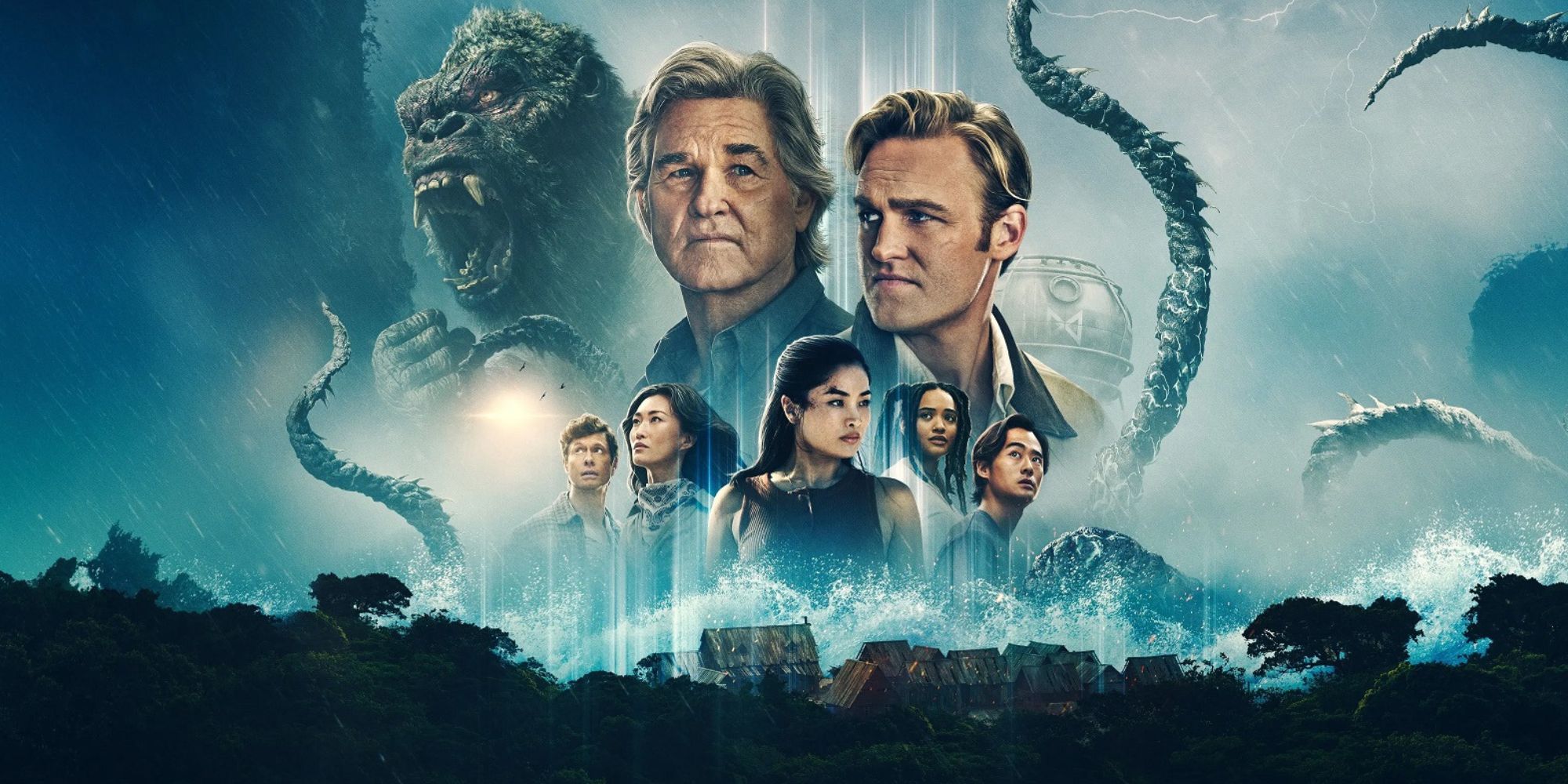 The main characters of Monarch: Legacy of Monsters Season 2 in the key artwork