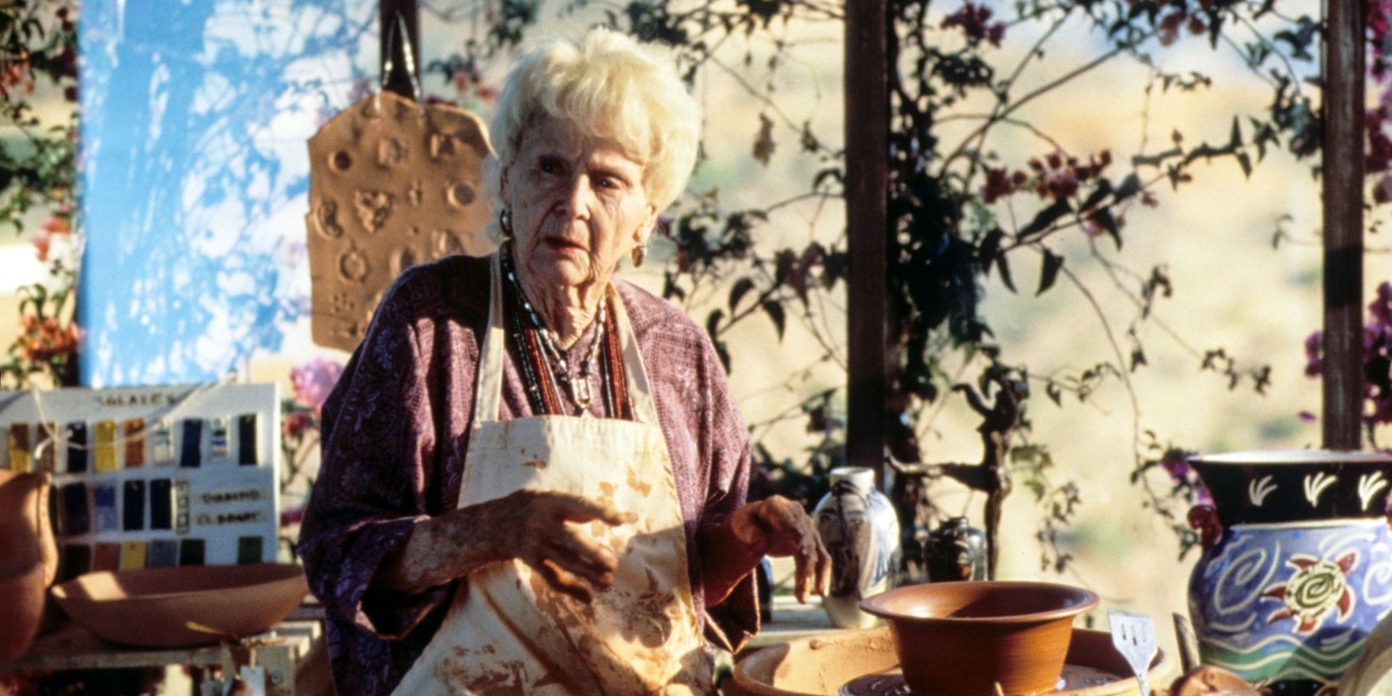 Gloria Stuart working on pottery in Titanic