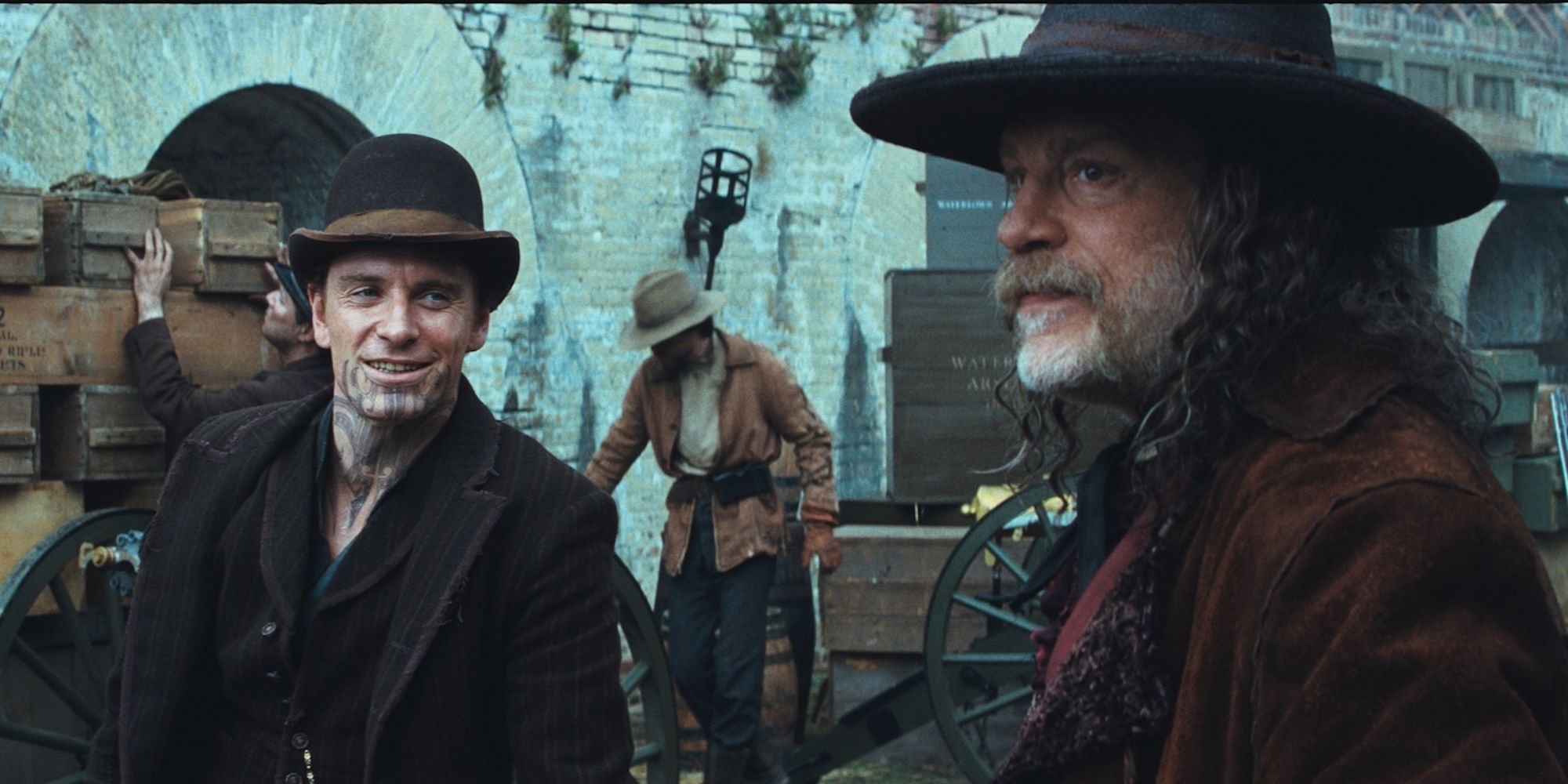 Michael Fassbender and John Malkovich in Jonah Hex