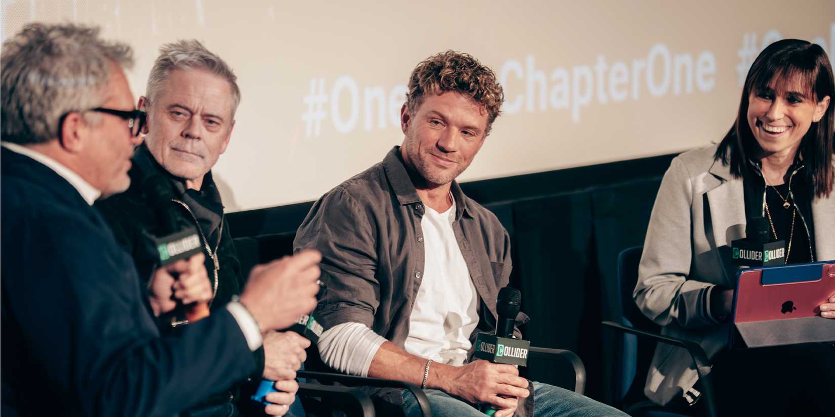 The One Mile crew discussing the movie at Collider's Q&A.