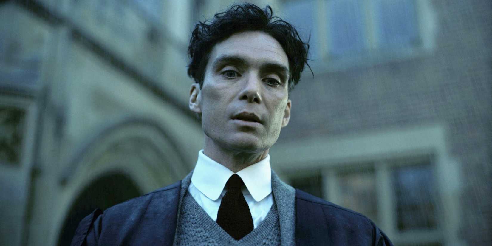 Cillian Murphy as J. Robert Oppenheimer in an early scene during Oppenheimer (2023)