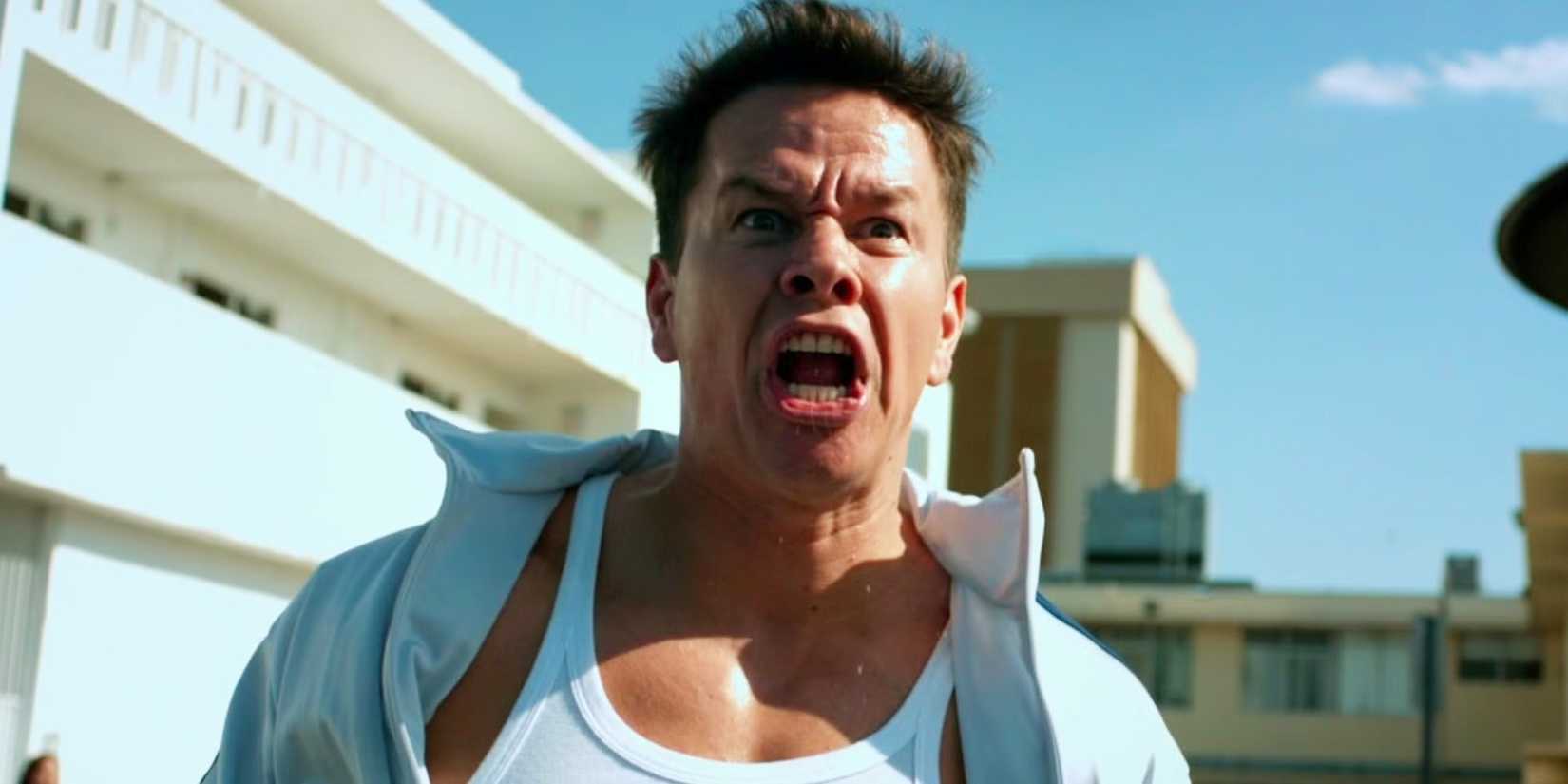 Mark Wahlberg screaming in Pain & Gain