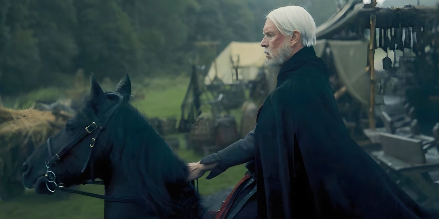 Maekar (Sam Spruell) on horseback in A Knight of the Seven Kingdoms Season 1 finale
