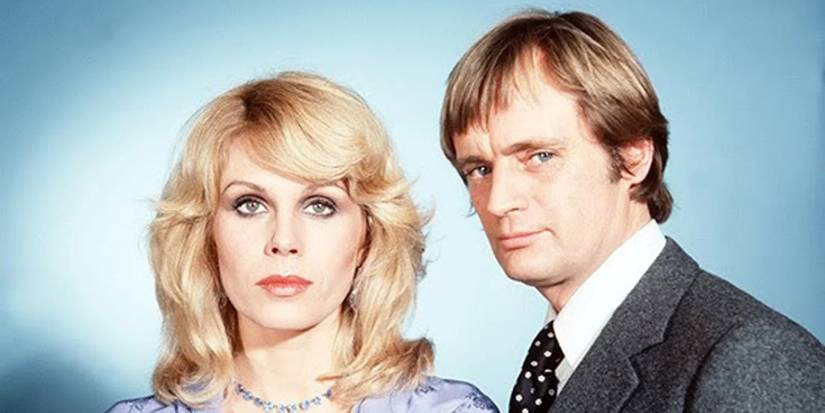 Joanna Lumley and David McCallum in a promo image for 'Sapphire & Steel'