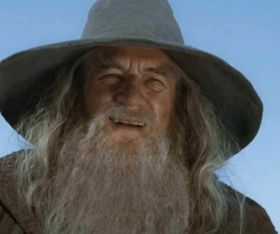 Sir Ian McKellen as Gandalf in The Lord of the Rings