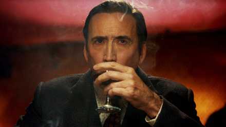 Nicolas Cage's Ben Reilly sipping his drink in Spider-Noir