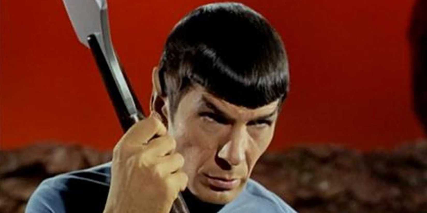 Spock holding lirpa 