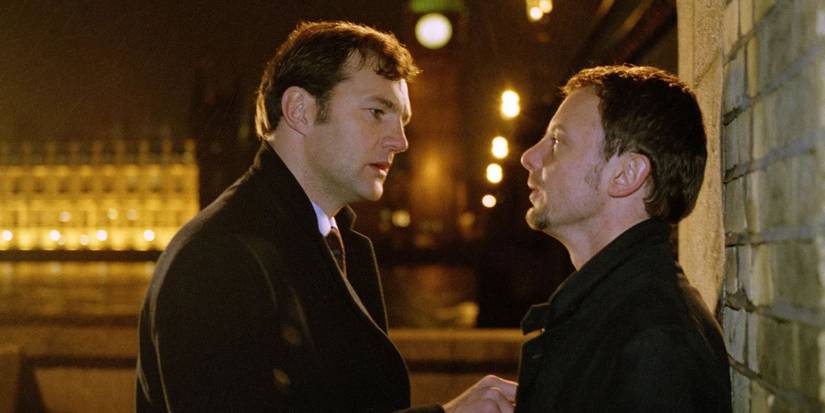 David Morrissey and John Simm facing each other in 'State of Play'