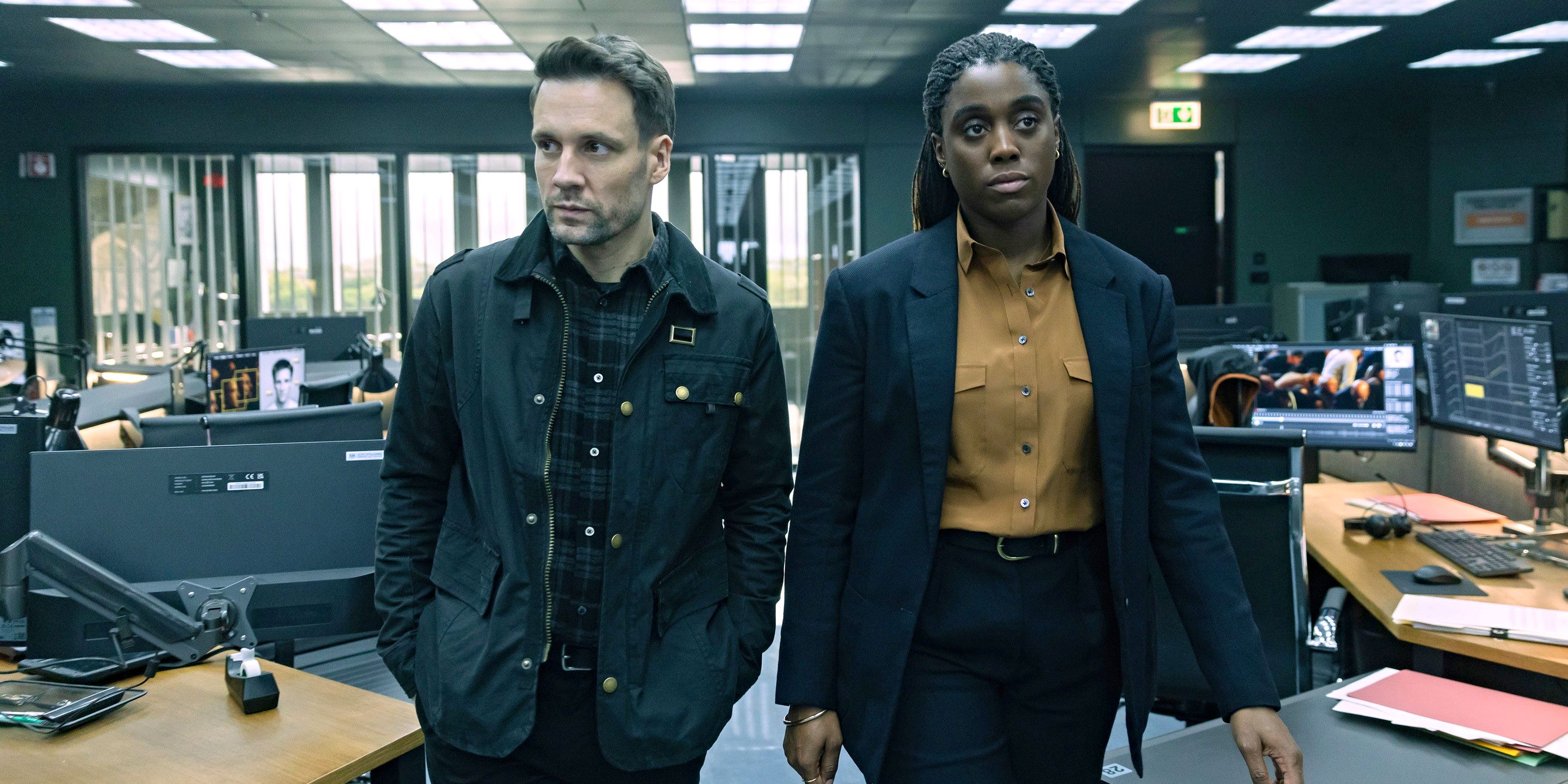 Nick Blood and Lashana Lynch in The Day of the Jackal