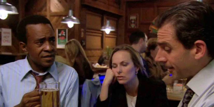 Tim Meadows, Melora Hardin, and Steve Carell in The Office