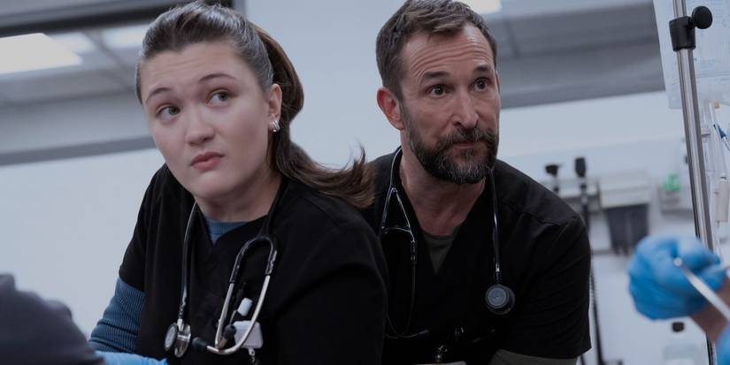 Trinity Santos (Isa Briones) and Dr. Robby (Noah Wyle) on 'The Pitt'