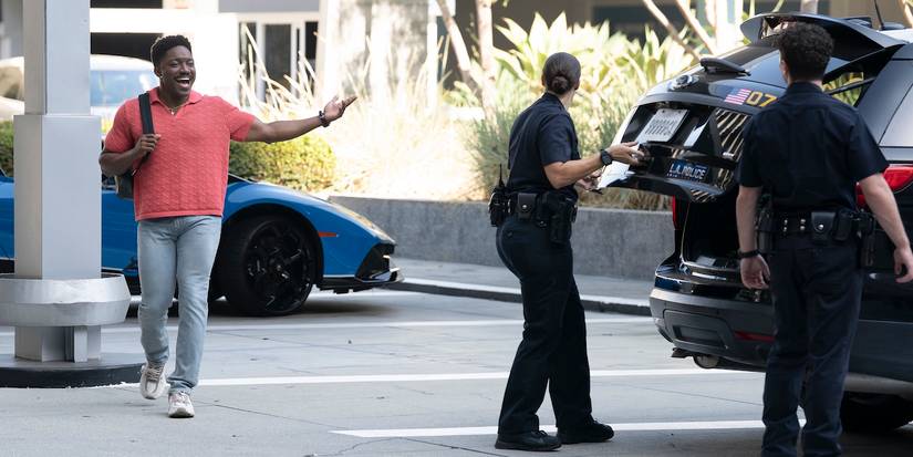 The Rookie - Aaron Thorsen (Tru Valentino) reunites with Celina Juarez (Lisseth Chavez)