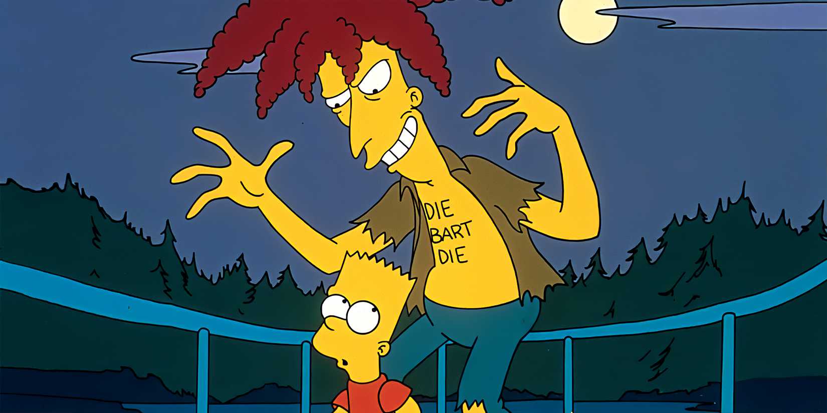 Sideshow Bob and Bart Simpson in 'The Simpsons' Season 5 episode "Cape Feare"