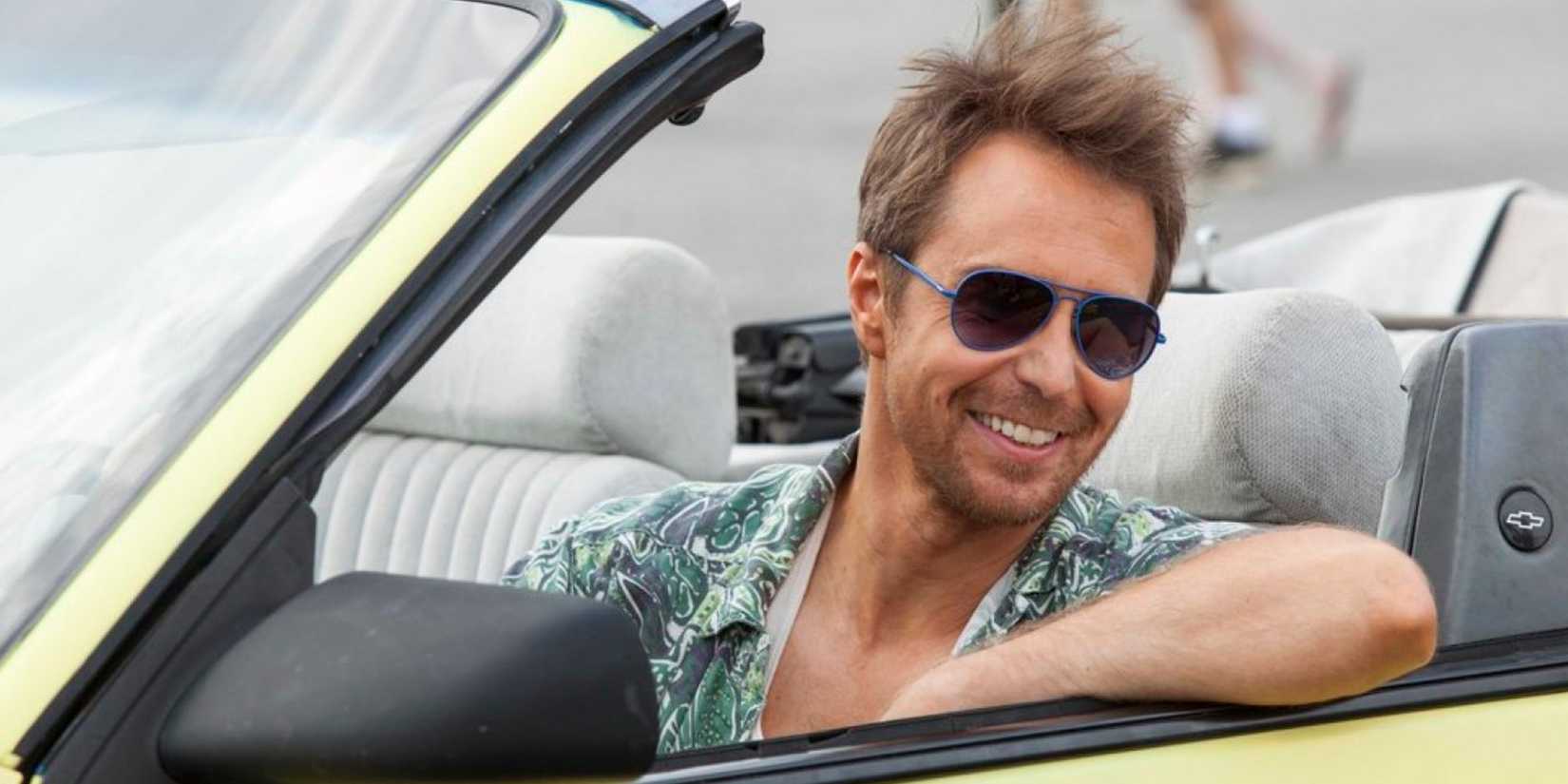 Sam Rockwell as Owen in a car in 'The Way, Way Back'