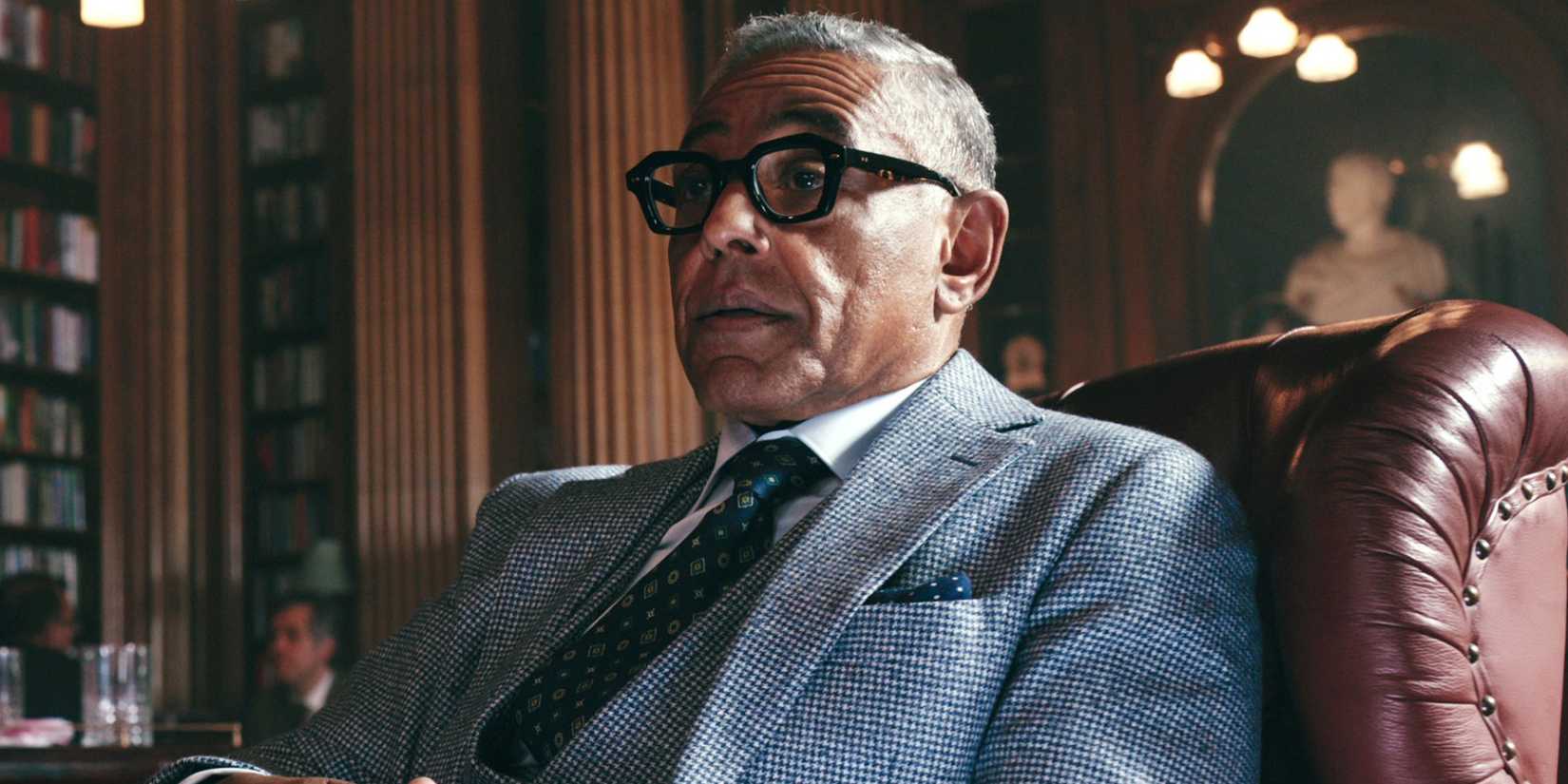 Giancarlo Esposito's Stanley looking unamused in The Gentlemen