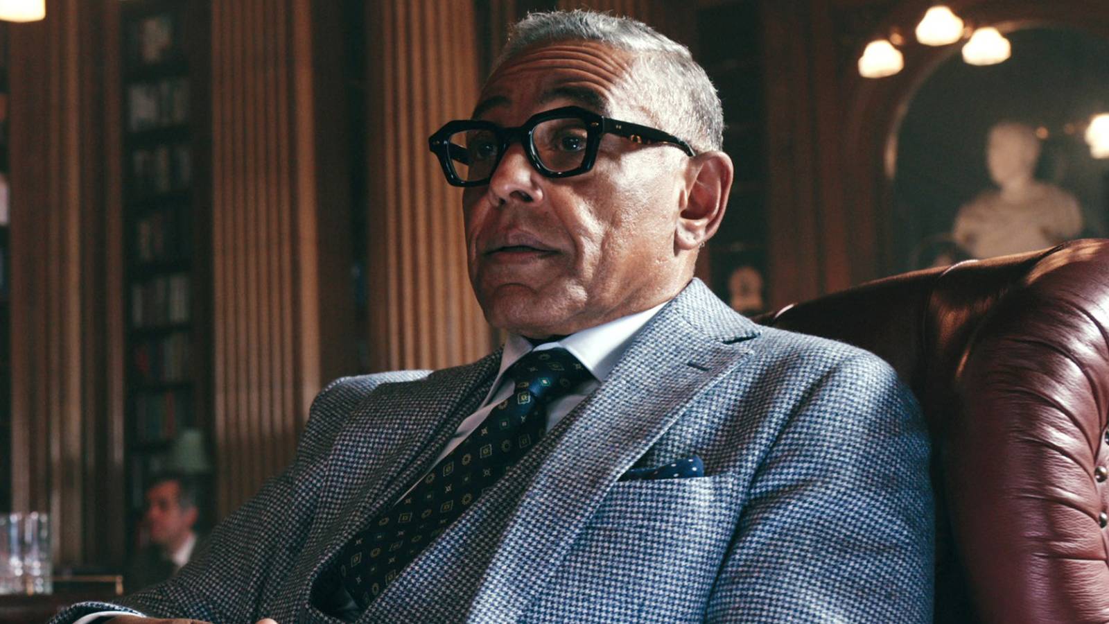 Giancarlo Esposito's Stanley looking unamused in The Gentlemen