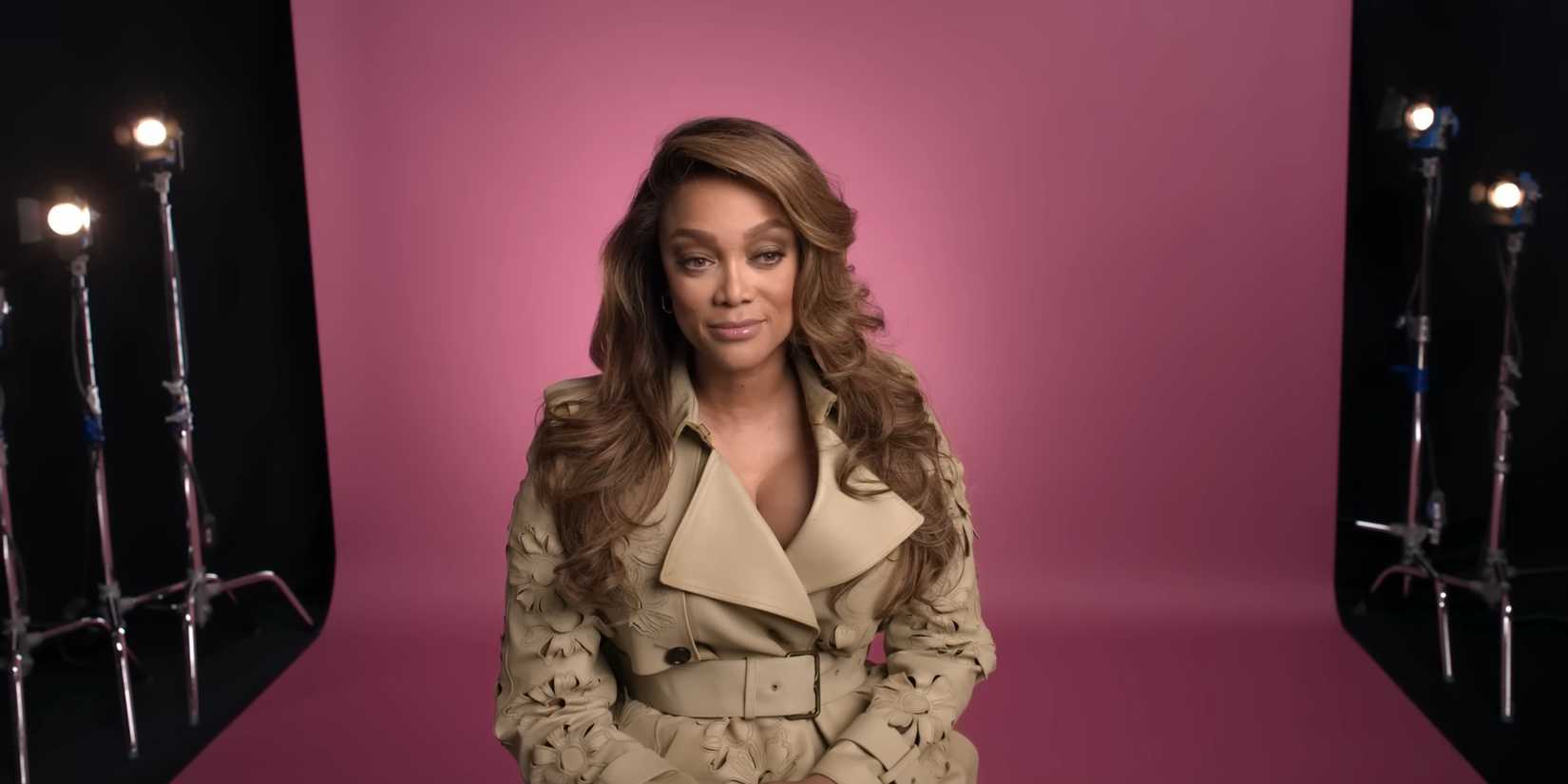 Tyra Banks sitting down for an interview in 'Reality Check: Inside America's Next Top Model'