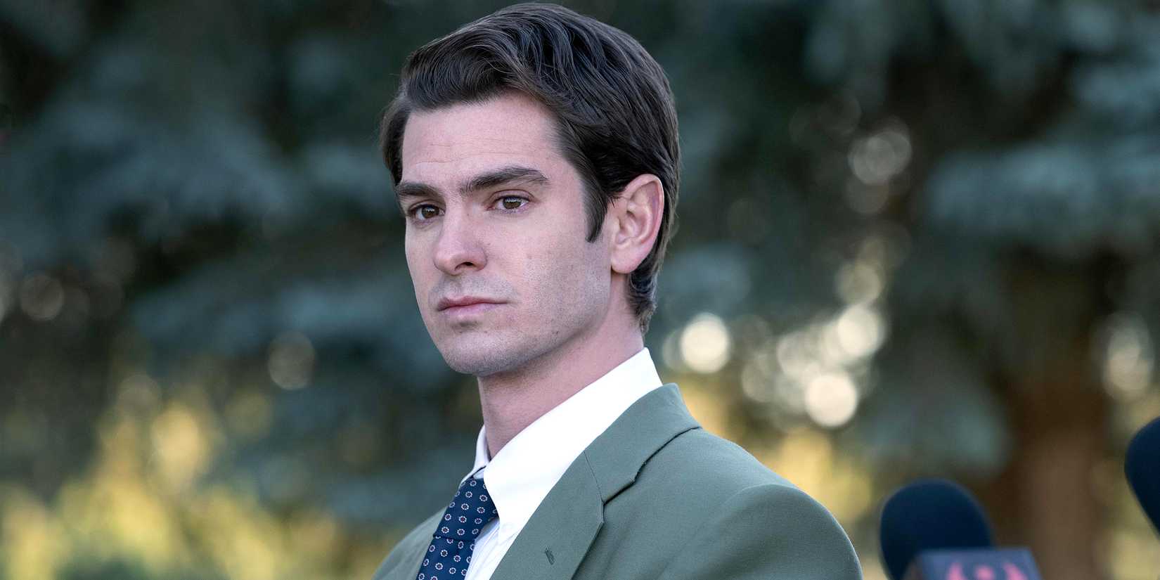 Andrew Garfield teary-eyed in Under the Banner of Heaven