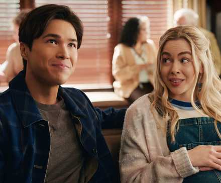 A couple sits in the waiting room at the doctor's office in 'Virgin River'