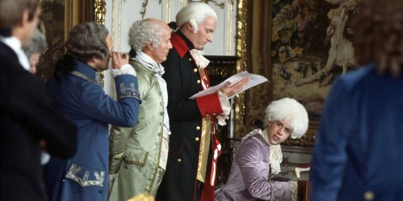 Mozart playing piano for the court in Amadeus (1984)