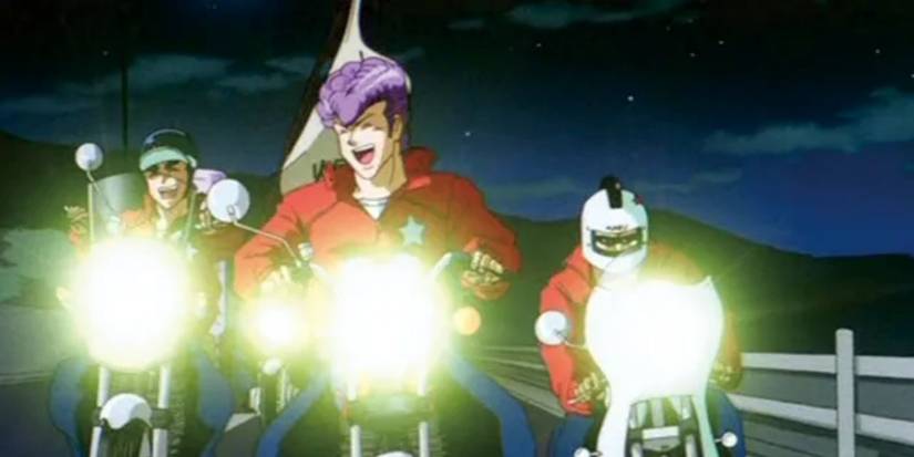 Punks on motorbikes in Bomber Bikers on Shonan