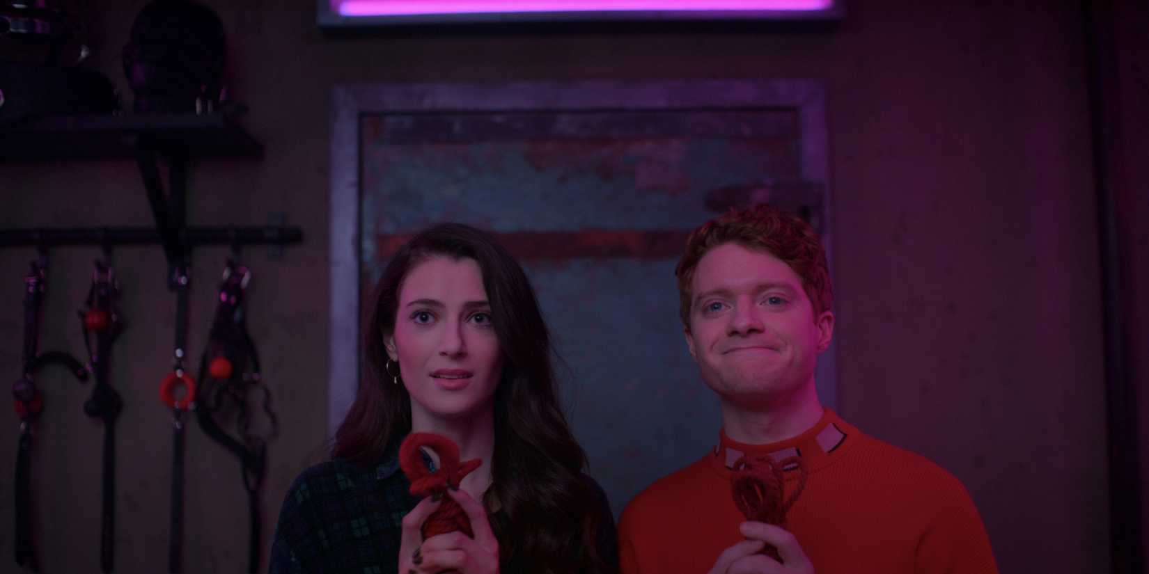 Zoe Leven as Tiff and Brendan Scannell as Pete in 'Bonding.'