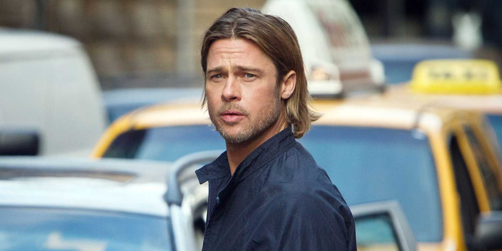Brad Pitt in the street in World War Z.