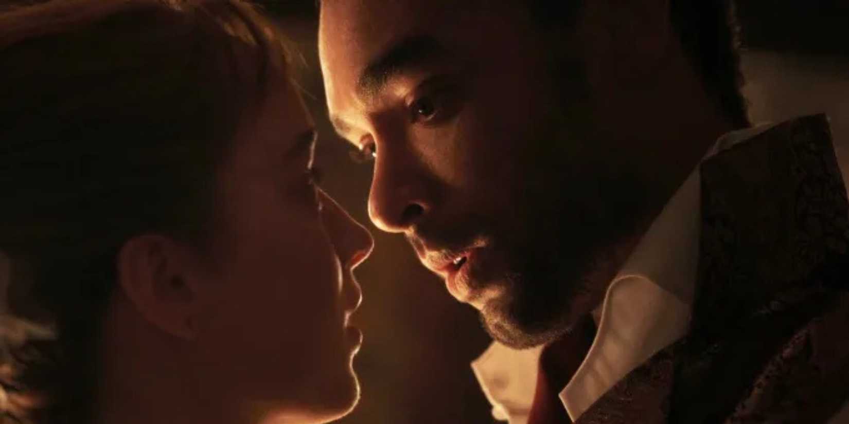 Phoebe Dynevor as Daphne and Regé-Jean Page as Simon in the infamous 'I burn for you' scene in 'Bridgerton.'