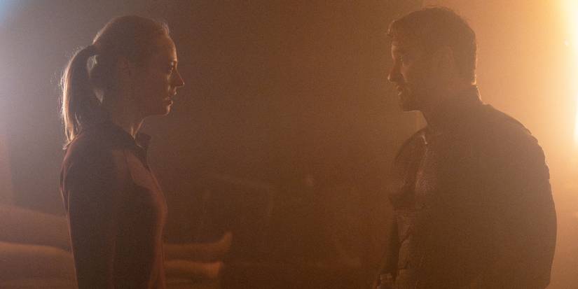 Deborah Ann Woll and Charlie Cox in Daredevil: Born Again Season 2 Episode 1