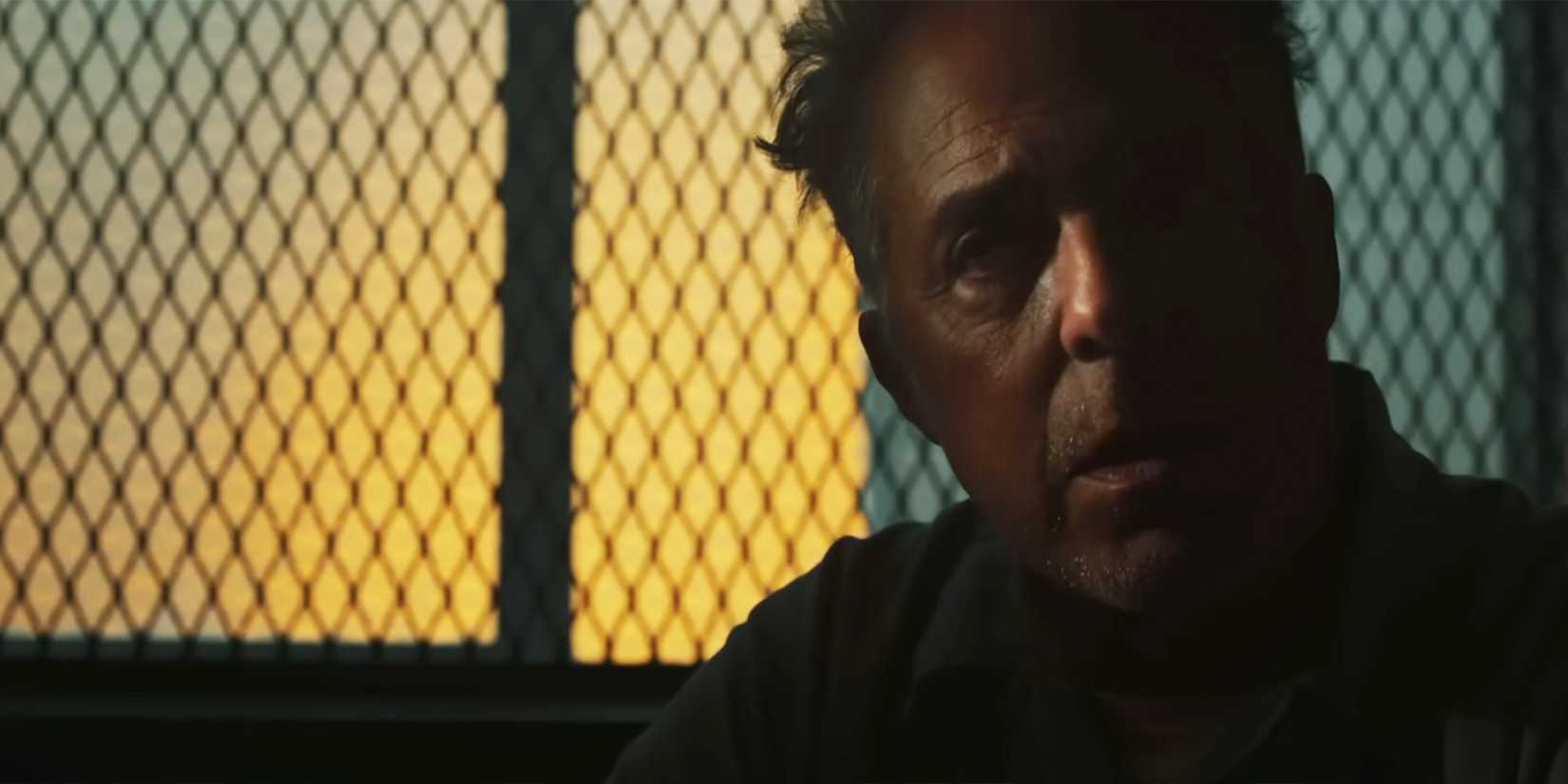 Dominic McNair (Titus Welliver) behind bars in his cell on 'Dark Winds' Season 4