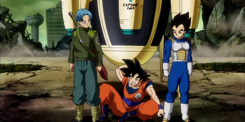Goku, Vegeta, and Future Trunks in Dragon Ball Super 